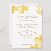 途中で甘い小さな蜂蜜 | Bee Baby Shower 招待状 (正面)