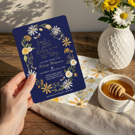 途中で甘い小さな蜂蜜 | Bee Baby Shower 招待状