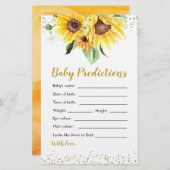 途中のひまわり赤ちゃんシャワーベビー予測 (正面/裏面)
