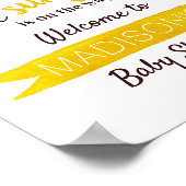 途中のひまわり！ベビーシャワーへようこそ ポスター (角)