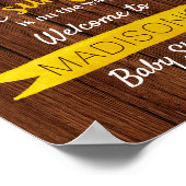 途中のひまわり！ベビーシャワーへようこそ ポスター (角)