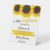 途中のひまわり!ベビーシャワーへようこそ 台座サイン (正面)