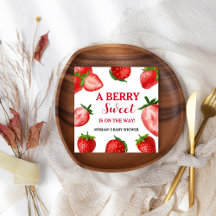 途中のイチゴのベリー甘い赤ちゃんシャワー