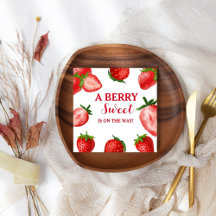 途中のイチゴのベリー甘い赤ちゃんシャワー