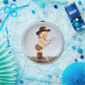 途中のカウボーイ赤ちゃんシャワー ペーパープレート (パーティー)