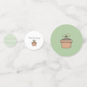 途中のテーブルに小さな芽が出る コンフェッティ (裏面)