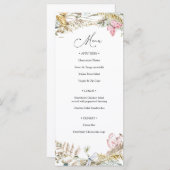 途中のバタフライが「ぼほ」ベビーシャワーメニュー メニュー (正面/裏面)