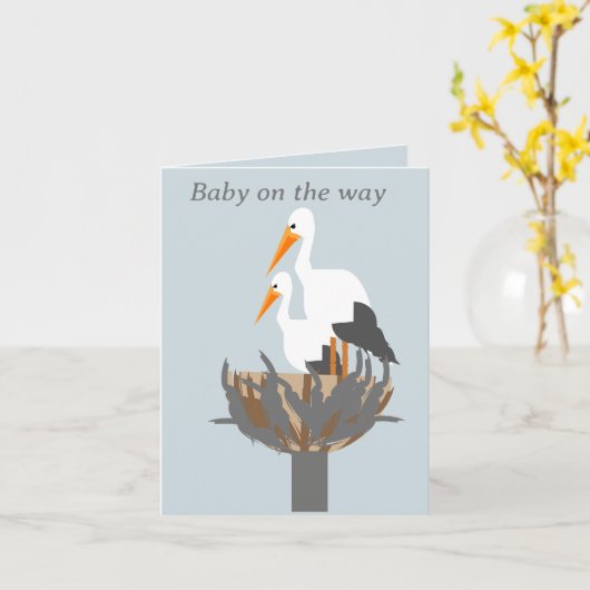 途中のベビー カード (黄色い花)