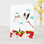 途中のベビー カード (黄色い花)