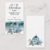 途中のリトルカボチャ青い本のベビー エンクロージャーカード (正面/裏面)