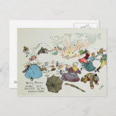 途中の丘の上のボーアのピクニックが乱れた ポストカード (正面/裏面)