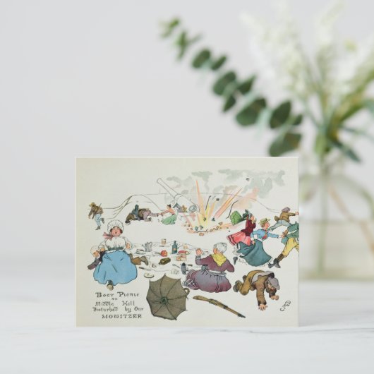 途中の丘の上のボーアのピクニックが乱れた ポストカード (スタンド正面)