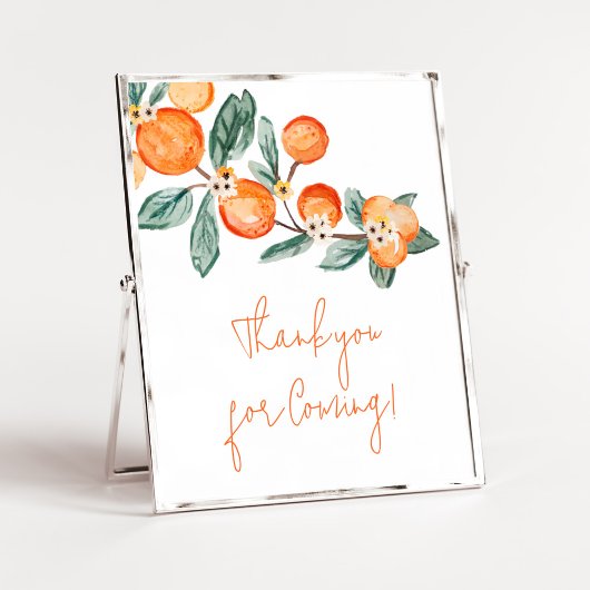 途中の小さなかわいこちゃんオレンジありがとう'来s ポスター