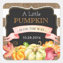 途中の小さなカボチャ秋赤ちゃんシャワー