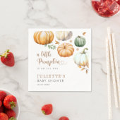 途中の小さなカボチャ秋赤ちゃんシャワー スタンダードカクテルナプキン (インサイチュ)