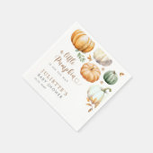 途中の小さなカボチャ秋赤ちゃんシャワー スタンダードカクテルナプキン (角)