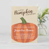 途中の小さなカボチャ秋赤ちゃんシャワー 招待状 (スタンド正面)