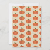 途中の小さなカボチャ秋赤ちゃんシャワー 招待状 (裏面)