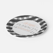 途中の小さなカボチャ、シック·秋·ベイビーシャワー ペーパープレート (アングル)