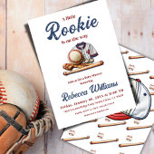 途中の小さなルーキー – 野球の赤ちゃんシャワー 招待状