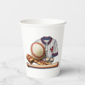 途中の小さなルーキー – 野球の赤ちゃんシャワー 紙コップ (裏面)