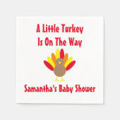 途中の小さな七面鳥 スタンダードカクテルナプキン (正面)