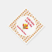 途中の小さな七面鳥 スタンダードカクテルナプキン (角)