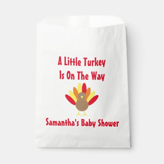 途中の小さな七面鳥 フェイバーバッグ (正面)