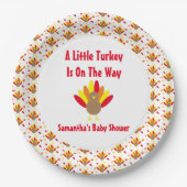 途中の小さな七面鳥 ペーパープレート (正面)
