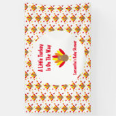 途中の小さな七面鳥 横断幕 (縦)