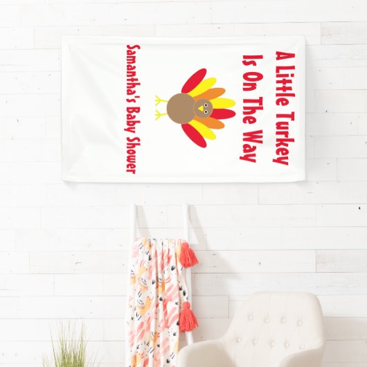 途中の小さな七面鳥 横断幕 (インサイチュ)