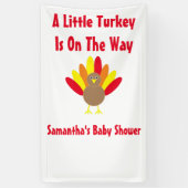 途中の小さな七面鳥 横断幕 (縦)