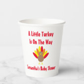 途中の小さな七面鳥 紙コップ (正面)