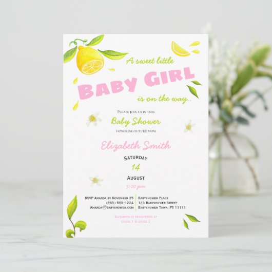 途中の小さな赤ん坊の女の子 招待状 (スタンド正面)