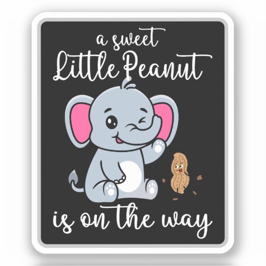 途中の甘い小さなピーナッツ新生児 クール シール (正面)