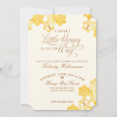途中の甘い小さな蜂蜜 | 蜂の赤ちゃんシャワー 招待状 (正面)