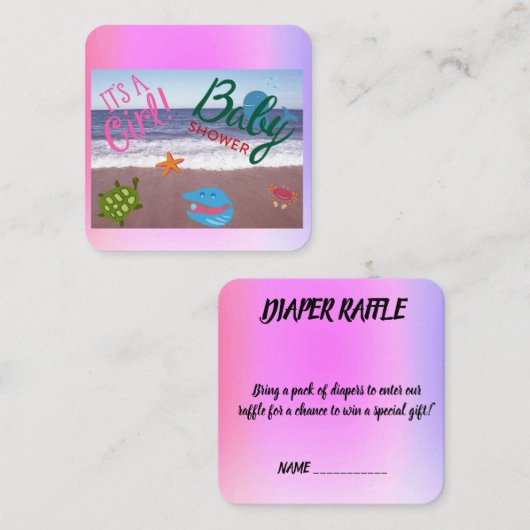 途中の赤ん坊の女の子：海冒険 エンクロージャーカード (正面/裏面)