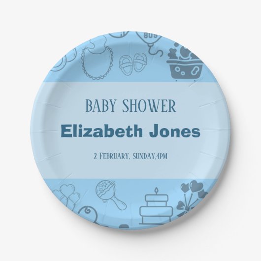 「途中祝で小さな王子に合流しよう ペーパープレート (正面)