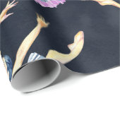 途切れないバレエダンサーの模様、水彩画 ラッピングペーパー (ロールコーナー)