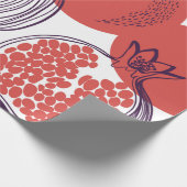 途切れないファッションパターンのザクロ果実、ハル ラッピングペーパー (角)