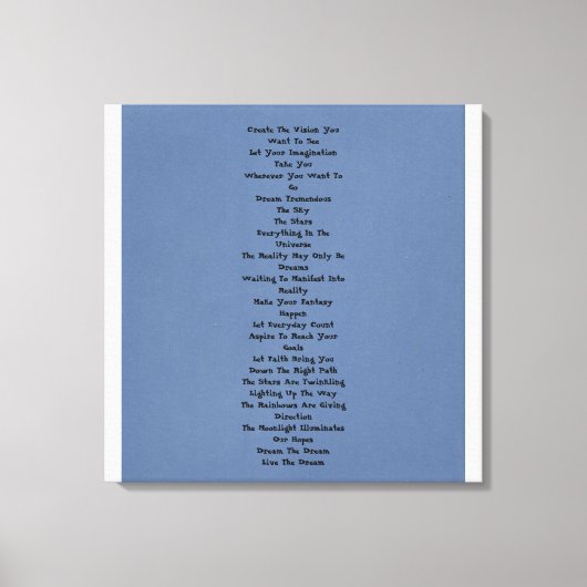 途方もない夢 キャンバスプリント (正面)