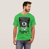 這い寄る眼のモノクロ印刷 友達 Tシャツ (正面フル)