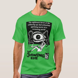 這い寄る眼のモノクロ印刷 友達 Tシャツ