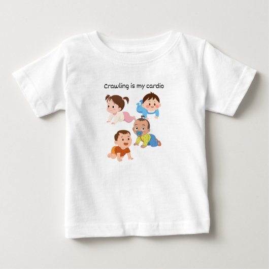 這い這いは私の有酸素運動 ベビーTシャツ (正面)