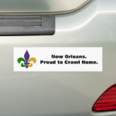 這うこと誇りを持ったなニュー・オーリンズ家のバンパーステッカー バンパーステッカー (車上)