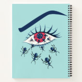 這うア風変わりリを持つ気味の悪い赤目画 ノートブック (裏面)