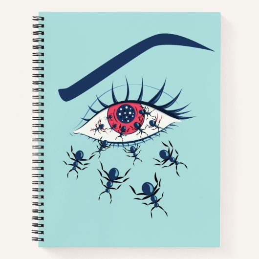 這うア風変わりリを持つ気味の悪い赤目画 ノートブック (正面)