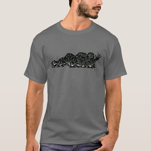 這うスライムのハルク Weird Horror Art Tシャツ (正面)