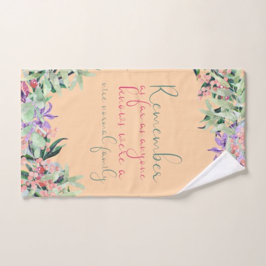 通おもしろい常のファミリ引用文 ハンドタオル (ハンドタオル)