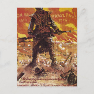 通らぬ!(1918)_プロパガンダポスター ポストカード